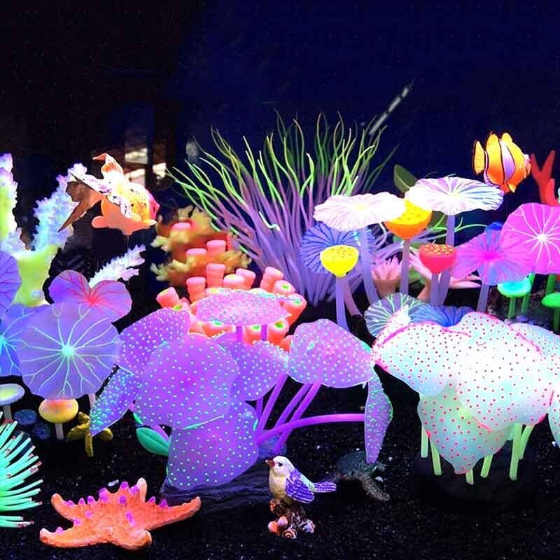 Silicone Glowing Landscape Art - Aquarium Plants Live ulasan dan harga