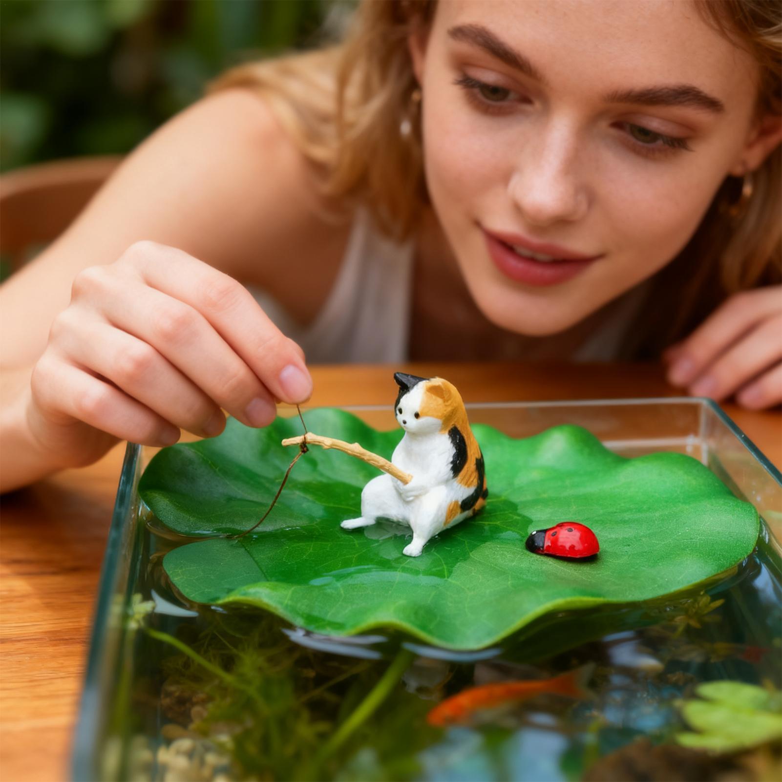 Aquarium Decor Floating Cat Fi - Aquarium Plants Live ulasan dan harga