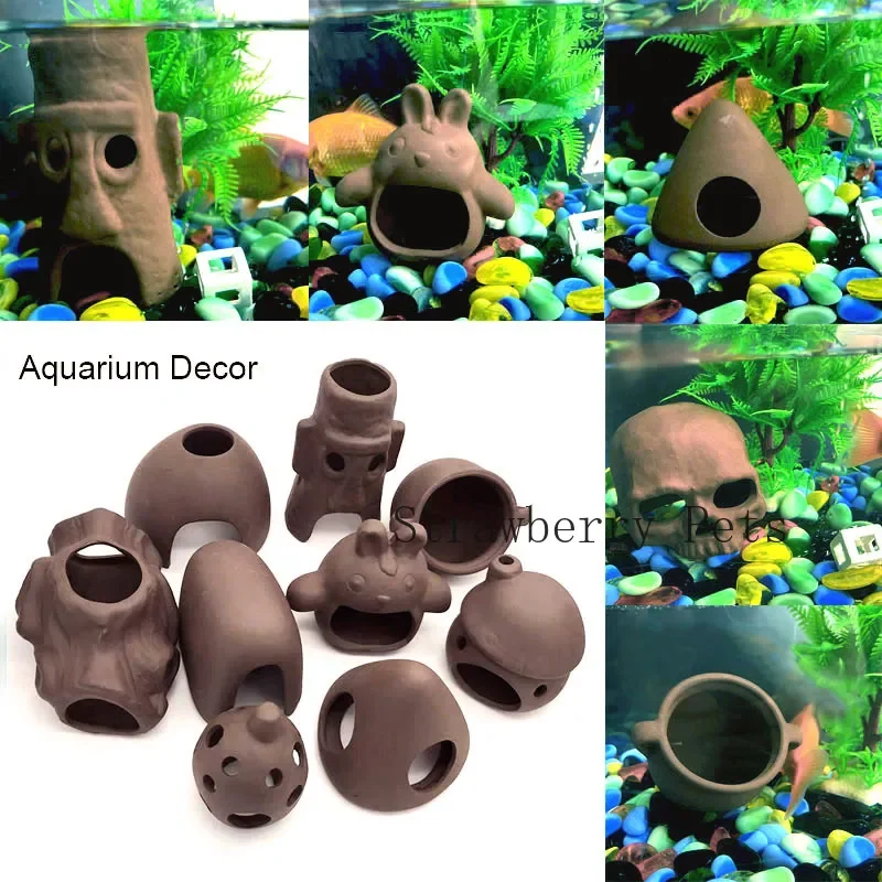 Ceramic Aquarium Decoration Fi - Aquarium Plants Live ulasan dan harga