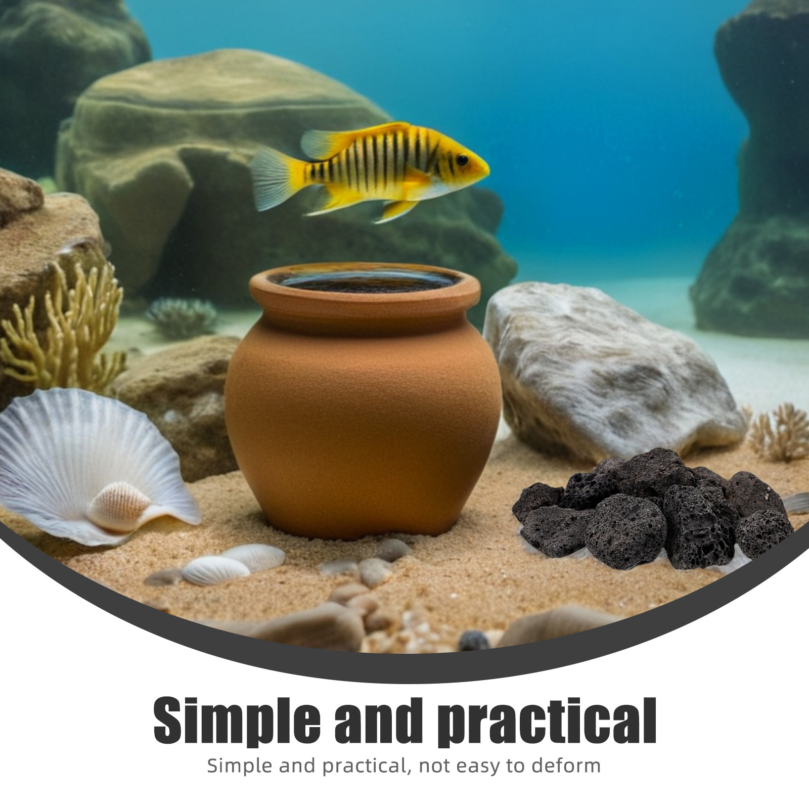 1Pack Natural Volcanic Stones  - Plant Aquarium Pot ulasan dan harga