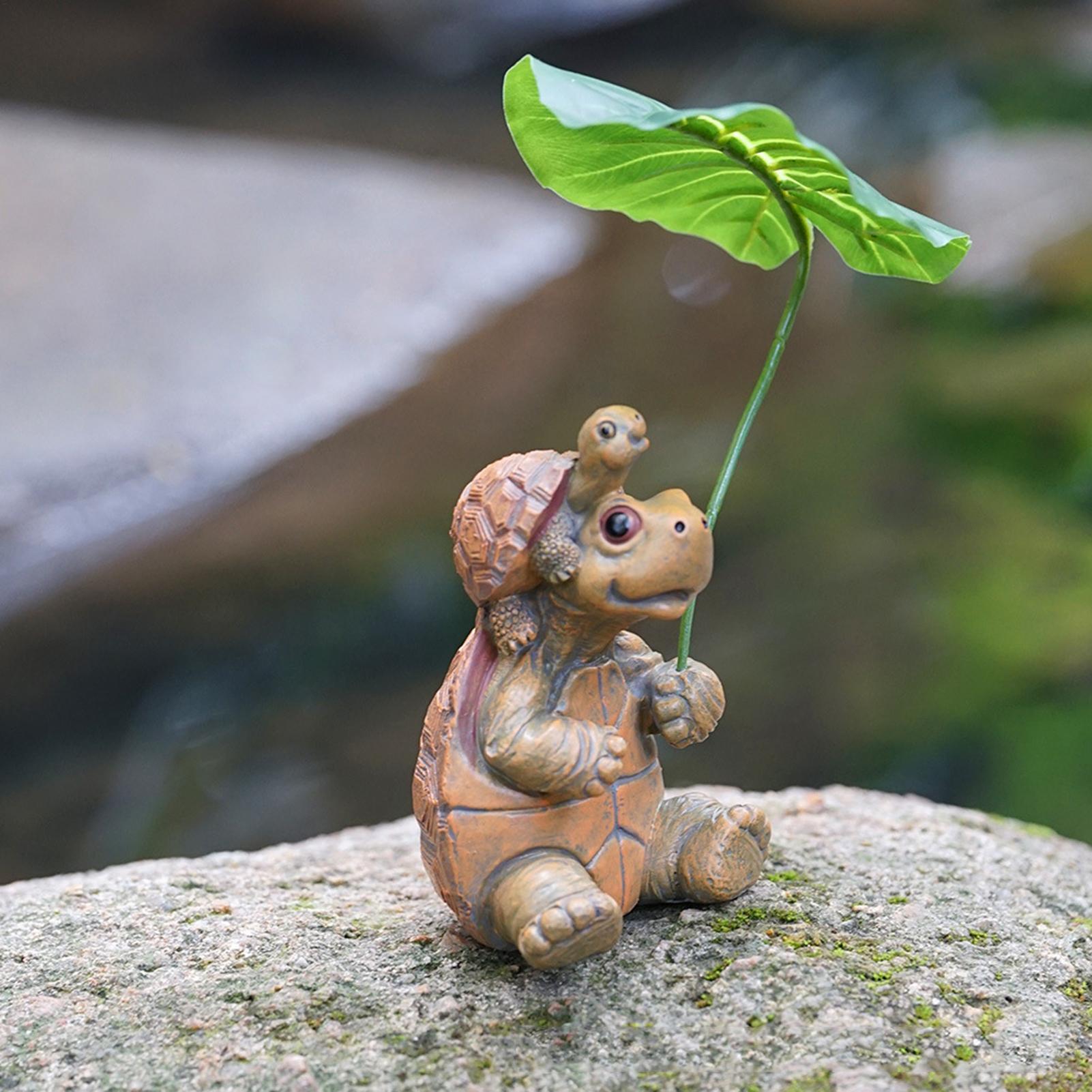 Turtle Figurine Fish Tank Deco - Plant Aquarium Pot ulasan dan harga