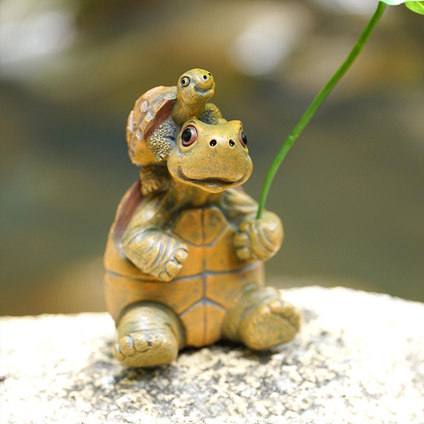 Turtle Figurine Fish Tank Deco - Plant Aquarium Pot ulasan dan harga